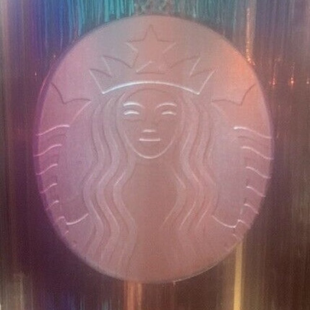 Starbucks Kaleidoscope Iridescent Rose Gold Orange Cold Tumbler 2020 Edition